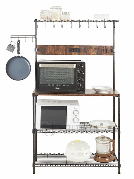 出口品质厨房烘焙架咖啡机架带插板