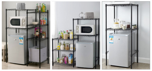 金属冰箱层架 冰箱收纳置物架 带收纳篮多功能多款式冰箱置物架-川井 (2)