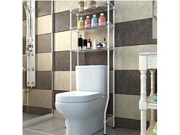 浴室马桶置物架-厕所收纳层架-如厕收纳置物架-浴室物品整理铁制置物架